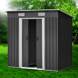 Giantz 1.94 x 1.21m metal Base Garden Shed - Grey