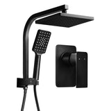 Cefito WELS 8'' Rain Shower Head Mixer Square Handheld High Pressure Wall Black