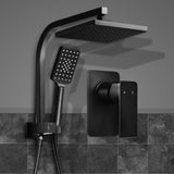 Cefito WELS 8'' Rain Shower Head Mixer Square Handheld High Pressure Wall Black