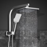 Cefito WELS 8'' Rain Shower Head Set Square Handheld High Pressure Wall Chrome