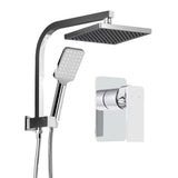 Cefito WELS 8'' Rain Shower Head Mixer Square Handheld High Pressure Wall Chrome