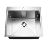 Cefito Stainless Steel Kitchen Sink 530X500MM Under/Topmount Sinks Laundry Bowl Silver