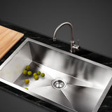 Cefito Stainless Steel Kitchen Sink 700X450MM Under/Topmount Sinks Laundry Bowl Silver