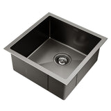 Cefito Stainless Steel Kitchen Sink 440X440MM Under/Topmount Sinks Laundry Bowl Black
