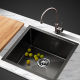 Cefito Stainless Steel Kitchen Sink 510X450MM Under/Topmount Sinks Laundry Bowl Black