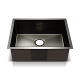 Cefito Stainless Steel Kitchen Sink 600X450MM Under/Topmount Sinks Laundry Bowl Black