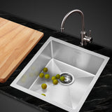 Cefito Stainless Steel Kitchen Sink 440X450MM Nano Under/Topmount Sinks Laundry Silver