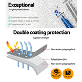 Instahut 9x12m Tarp Camping Tarps Poly Tarpaulin Heavy Duty Cover 180gsm Silver