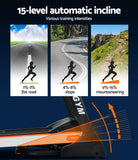 Everfit Electric Treadmill 45cm Incline Running Home Gym Fitness Machine Black