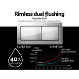 Cefito Toilet Suite Rimless Flush Back to Wall Soft Close Seat Wels Bathroom White