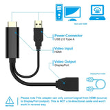 Simplecom DA206 4K HDMI to DisplayPort Active Adapter Converter USB Powered
