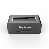 Simplecom SD351 USB 3.0 to SATA Aluminium Docking Station with 3-Port Hub and 1 Port 2.1A USB Charger
