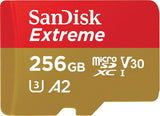 SANDISK SDSQXA1-256G-GN6MN  MicroXD  Extreme A2 V30 UHS-I/U3 160R/90W  NO SD ADAPTER