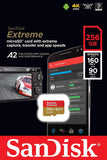 SANDISK SDSQXA1-256G-GN6MN  MicroXD  Extreme A2 V30 UHS-I/U3 160R/90W  NO SD ADAPTER