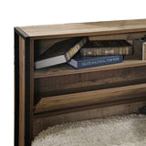 Mascot Queen Size Bed with Storage Oak Colour