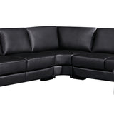 Diva Sofa U Shape Large Size Black Colour Bonded Leather