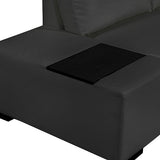 Diva Sofa U Shape Large Size Black Colour Bonded Leather