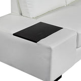 Diva Sofa U Shape Large Size White Colour Bonded Leather