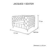 Jacques 1 Seater Black Colour