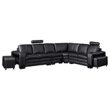 Majestic Sofa Large Size Black Colour Bonded Leather