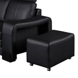 Majestic Sofa Large Size Black Colour Bonded Leather