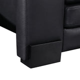 Majestic Sofa Large Size Black Colour Bonded Leather