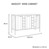 Mascot Wine Cabinet Oak Colour
