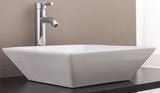 Bathroom Ceramic Rectangular Above Countertop Basin for Vanity