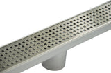 800mm Bathroom Shower Stainless Steel Grate Drain w/Centre outlet Floor Waste