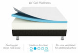 Palermo Single 25cm Gel Memory Foam Mattress - Dual-Layered - CertiPUR-US Certified