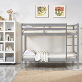 Tracey Solid Pinewood Kids' Single Bunk Bed Dark Grey