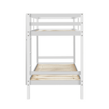 Tracey Solid Pinewood Kids' Single Bunk Bed White