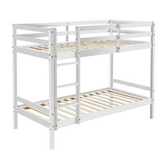 Tracey Solid Pinewood Kids' Single Bunk Bed White