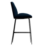 Avery Classic Black Velvet Barstool Set of 2