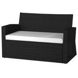 Corby 4 Seater Rattan Outdoor Sofa Lounge Set Black