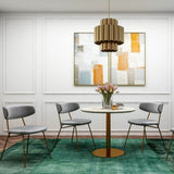 Kylie Modern Slategrey Dining Chair with Gold Legs Set of 2