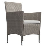 Lucia 2 Seater Rattan Outdoor Balcony Set Natural Grey