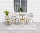Curly Natural and White 2 Seater Rattan Outdoor Bistro Set