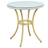 Curly Natural and White 2 Seater Rattan Outdoor Bistro Set