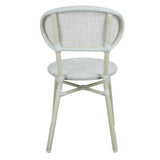 Curly White 2 Seater Rattan Outdoor Bistro Set