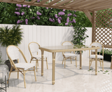 Momo Sun Proof Rattan Natural Outdoor Dining Set
