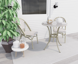 Manolo White 2 Seater Outdoor Bistro Set