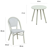 Nini White 2 Seater Rust Resistant Balcony Set