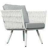 Cattleya White 4 Seater Aluminium Outdoor Lounge Set
