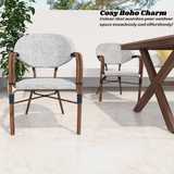 Riley Cozy Boho Dark Dining Chair Set of 4