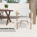 Riley Cozy Boho Light Dining Chair Set of 4