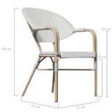 Riley Cozy Boho Light Dining Chair Set of 4