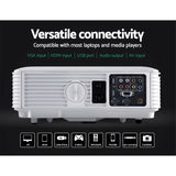 Devanti Mini Video Projector Portable HD 1080P 2500 Lumens Home Theater USB VGA