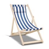 Gardeon Outdoor Furniture Sun Lounge Beach Chairs Deck Chair Folding Wooden Patio