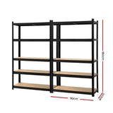 Giantz 2X0.9M Warehouse Shelving Garage Storage Racking Steel Metal Shelves